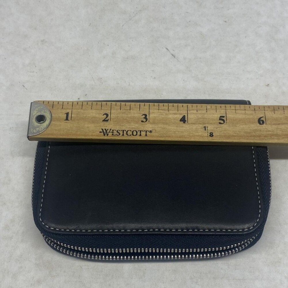 Coach Black Leather Zip Around Wallet Organizer Y2K - Picture 10 of 11